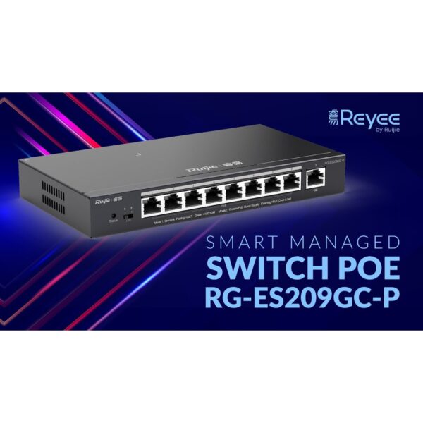 Switch POE 9 Port RUIJIE REYEE RG-ES209GC-P