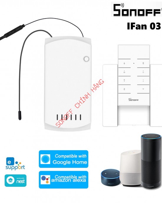 Công tắc điều khiển quạt WiFi thông minh Sonoff IFAN 03