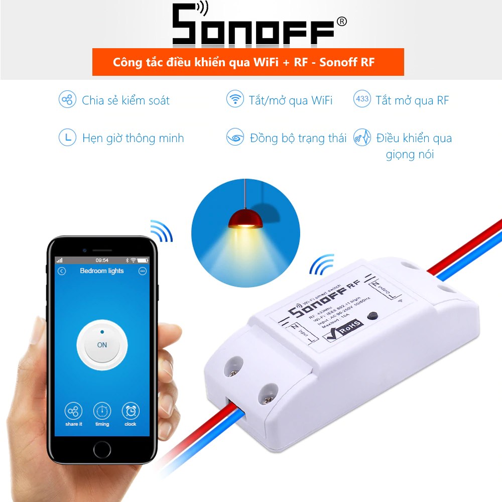 công tắc WiFi RF thông minh Sonoff RF