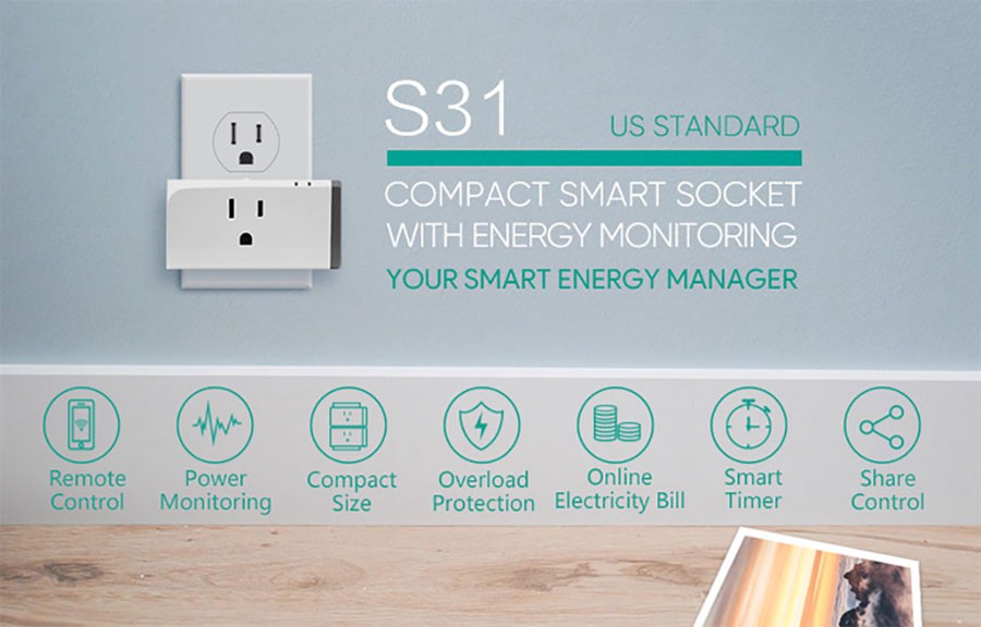 Phích cắm WiFi đo điện năng tiêu thụ Sonoff S31 US