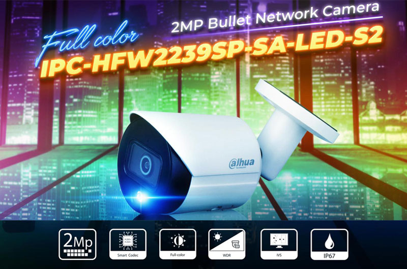Camera IP Full-Color 2MP DAHUA DH-IPC-HFW2239SP-SA-LED-S2